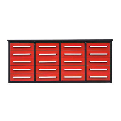 Chery Industrial 7 ft — Workbench Cabinet, 20 Locking Drawers
