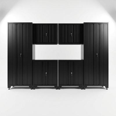 Garage Storage System Built for Organization, Welded Steel Construction, Pre-Assembled, 6-Piece Set