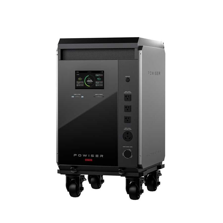 POWISER VOLTX 3 ULTRA 12K portable 12kW hybrid power system on locking casters