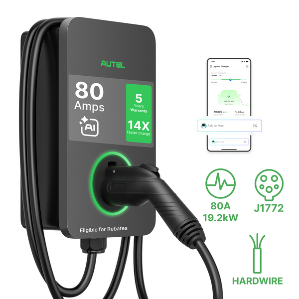 Autel MaxiCharger 80A — 19.2kW EV Charger, 5-Year Warranty
