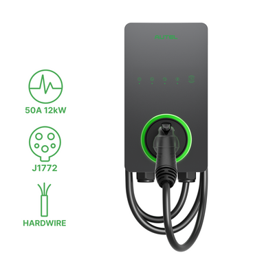 Autel AC Lite Home — 50A 12kW EV Charger, Hardwired J1772