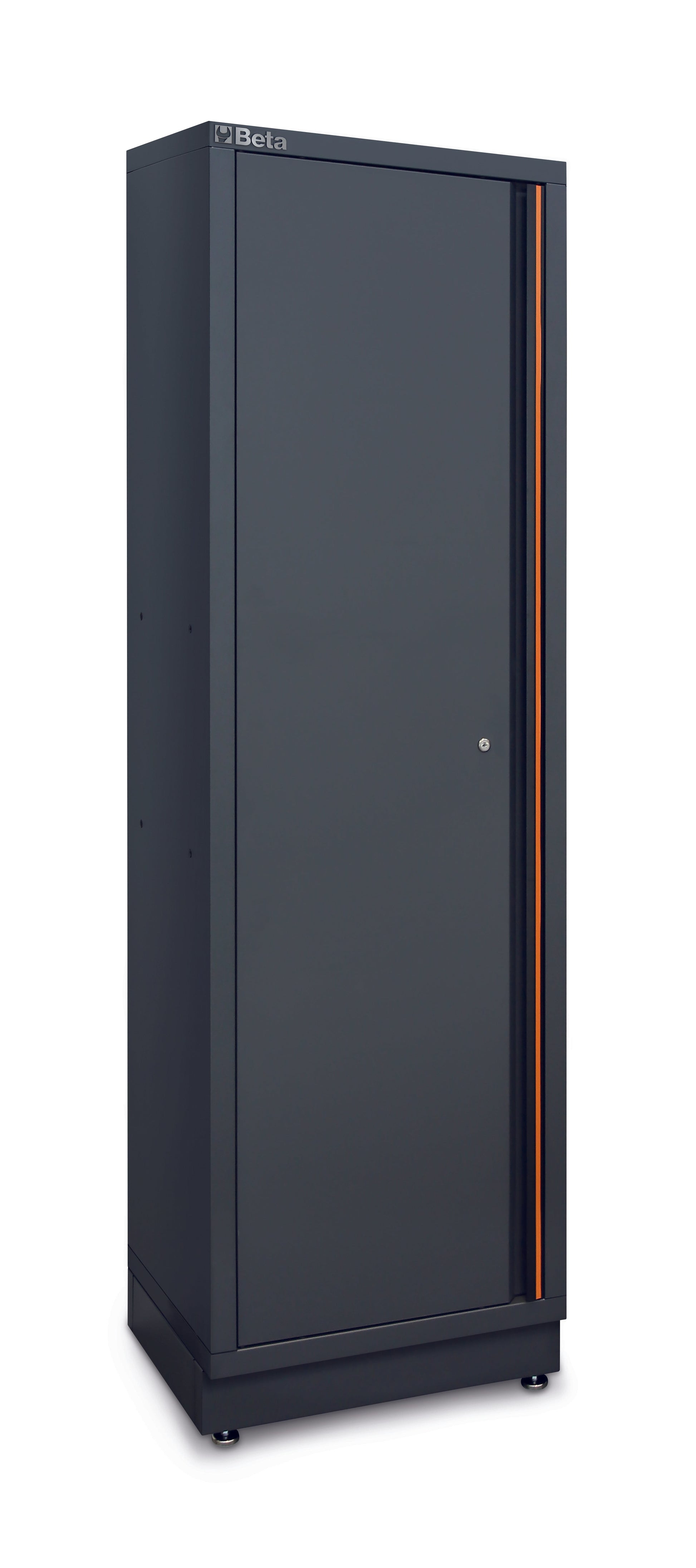 C45PRO single-door tall cabinet module with adjustable shelves and levelling feet