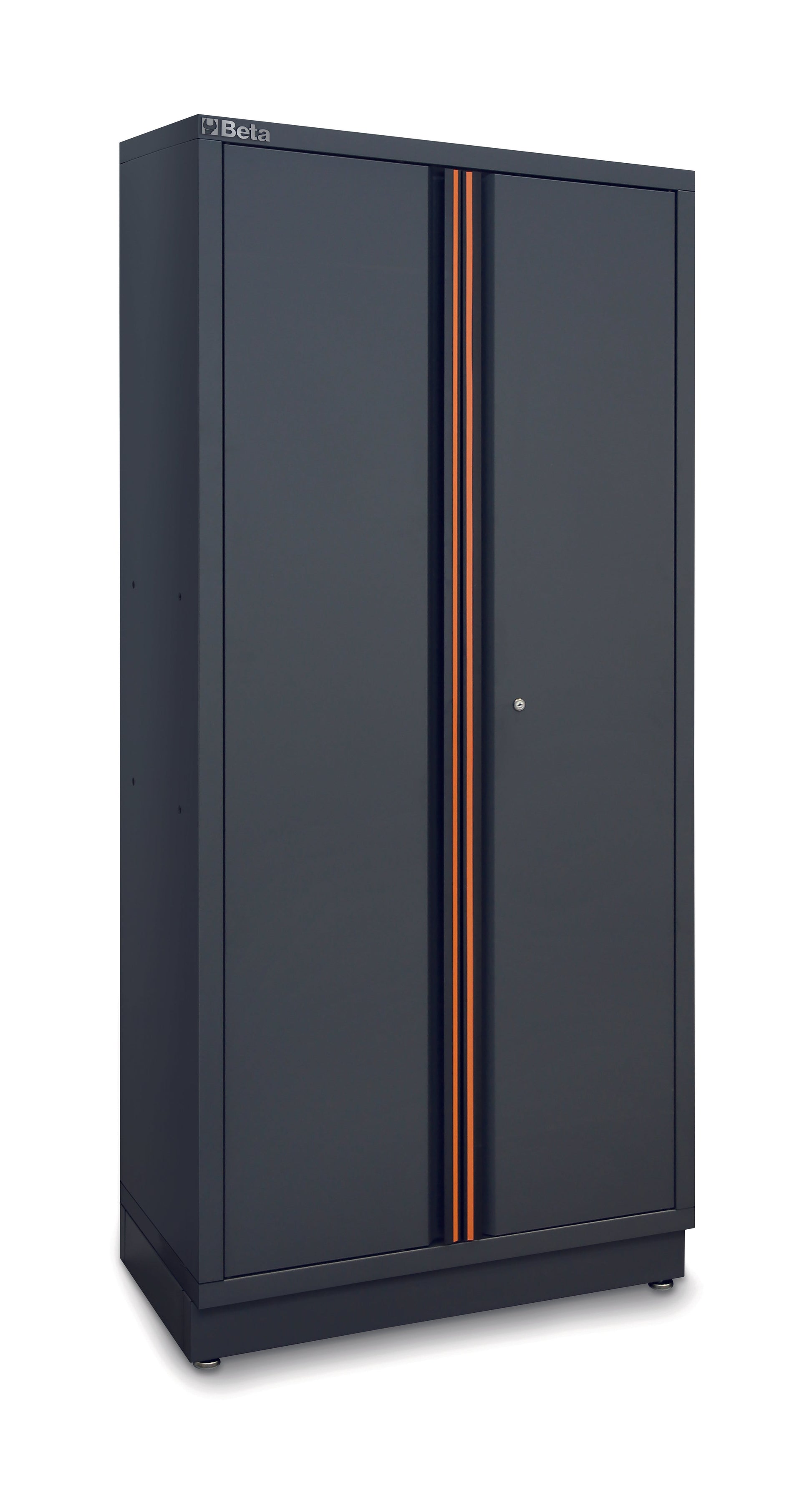 C45PRO two-door tall storage locker with adjustable interior shelves and a keyed lock
