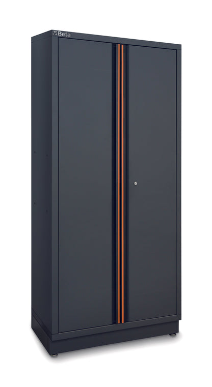 C45PRO two-door tall storage locker with adjustable interior shelves and a keyed lock