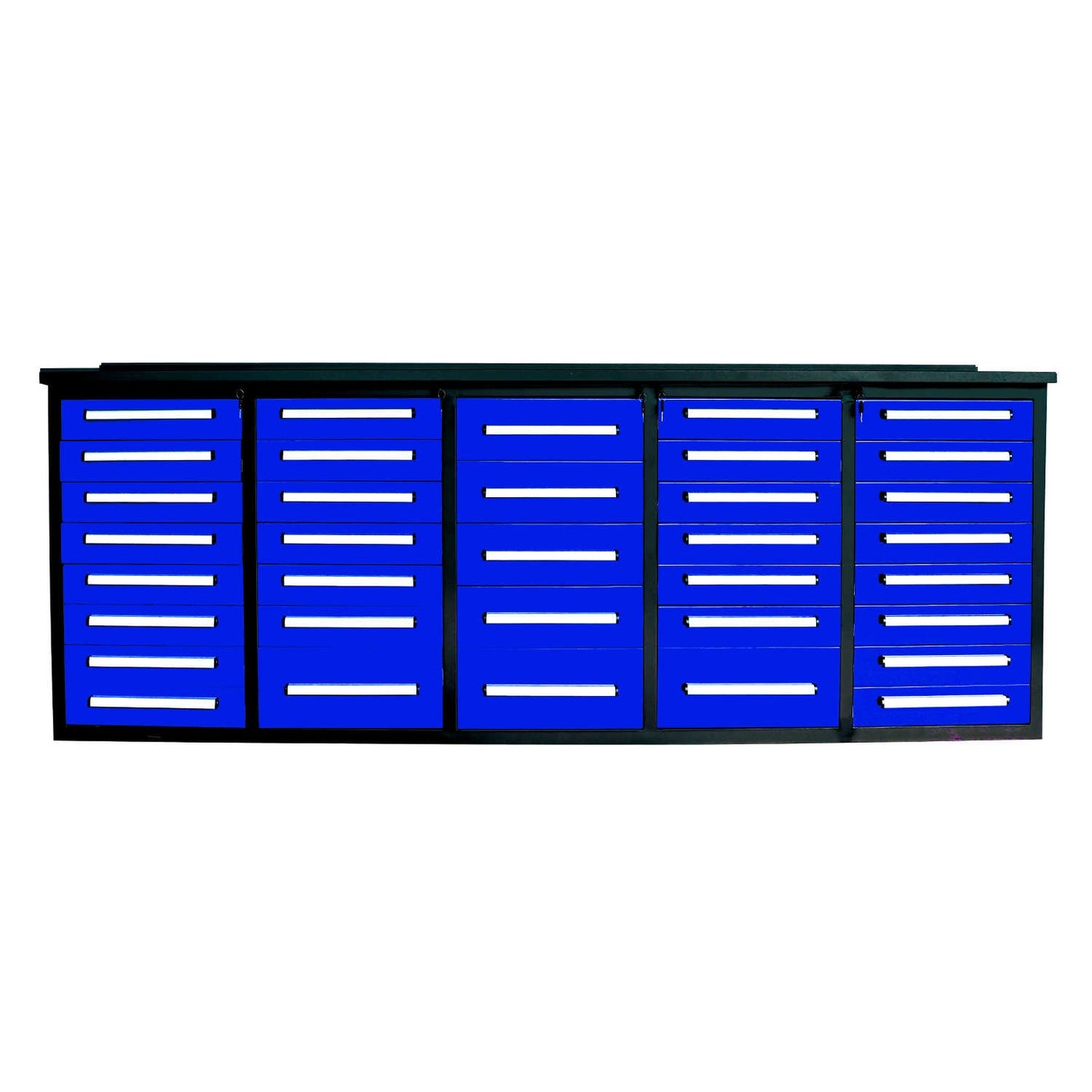 10 ft Steel Workbench Cabinet, 35 Drawer Garage Tool Storage System
