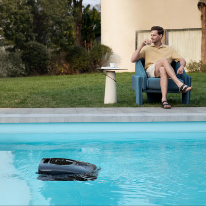 Beatbot AquaSense 2 Ultra moving across the surface of a swimming pool