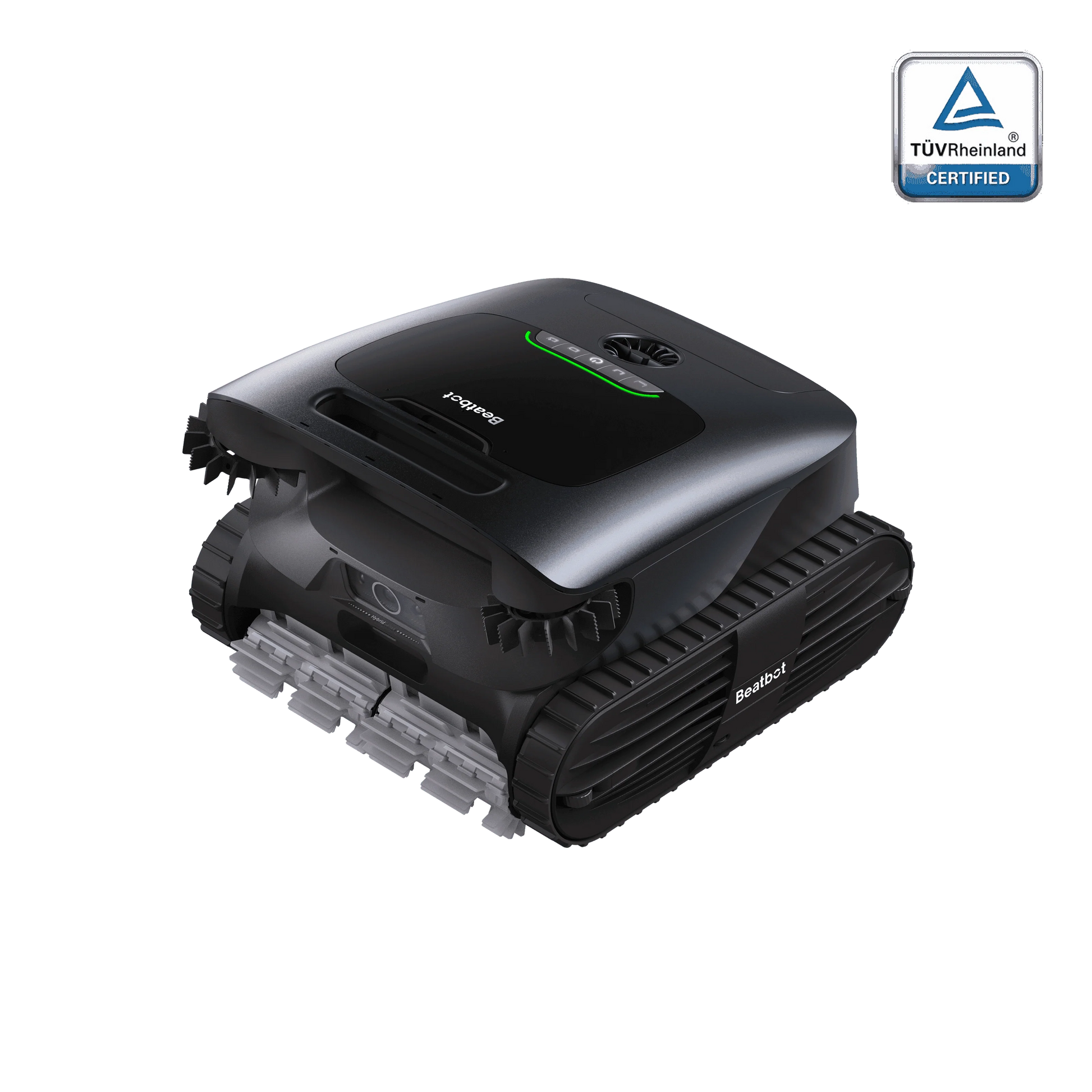 Beatbot AquaSense 2 Ultra seen from above with a TÜV Rheinland certified badge