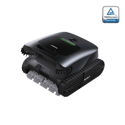 Beatbot AquaSense 2 Ultra seen from above with a TÜV Rheinland certified badge