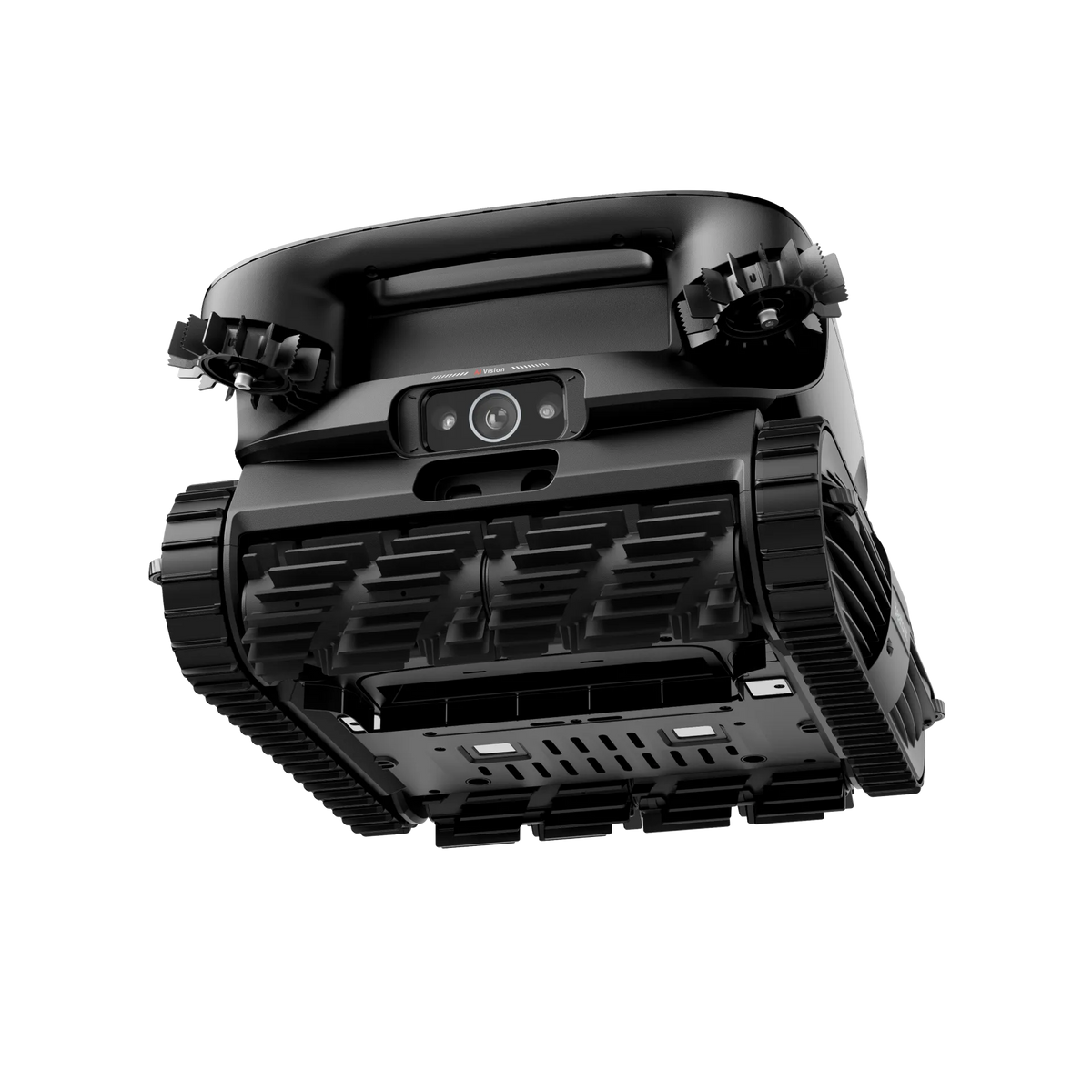 Underside of the Beatbot AquaSense X showing brushes and camera