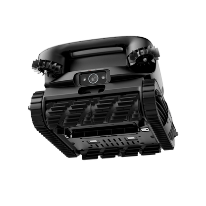 Underside of the Beatbot AquaSense X showing brushes and camera