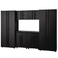 6-Piece Regular Duty Welded Steel Garage Storage System in Black (109 In. W X 75 In. H X 19.6 In. D)