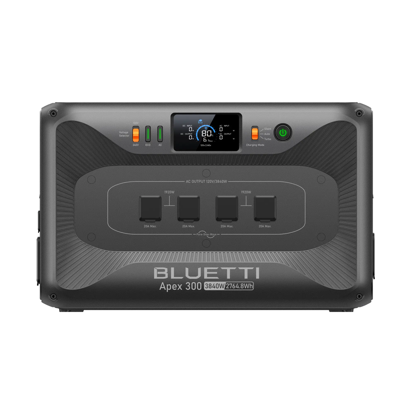 BLUETTI Apex 300 home battery backup, front view