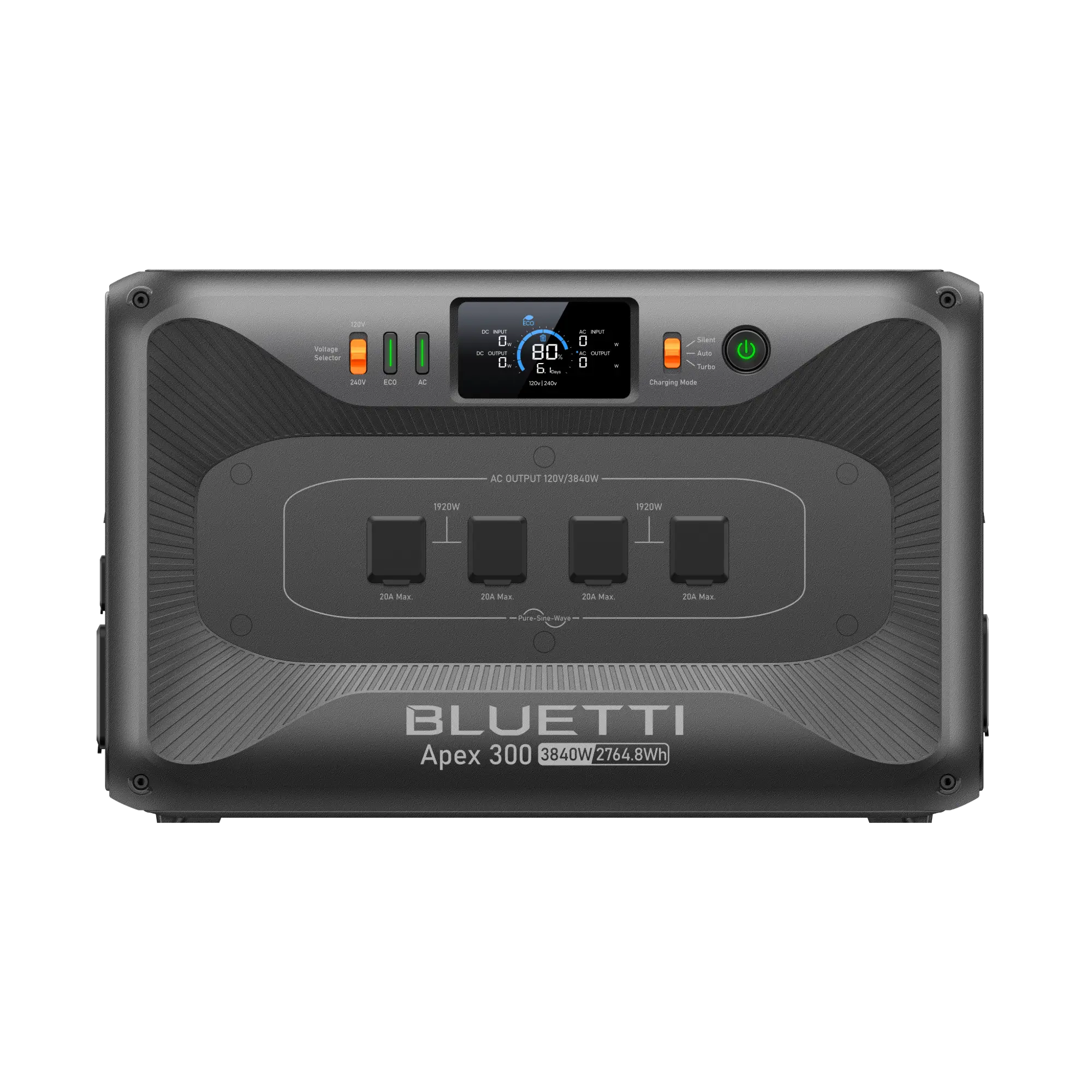 BLUETTI Apex 300 home battery backup, front view