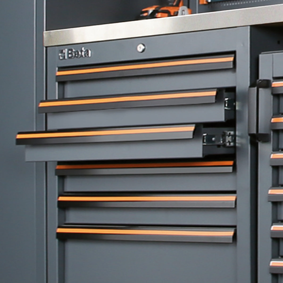 Beta C45PRO 2.0 ACT — Fixed module with 3 drawers and 2 built-in reels — Beta product photography