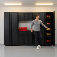 Garage Storage System Built for Organization, Welded Steel Construction, Pre-Assembled, 6-Piece Set — Lifestyle