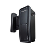 Smart Garage Door Opener - Wall Mounted - Myq Smartphone Controlled - Ultra Quiet Space Saving Direct Drive, Model RJO20, Black — Studio Shot