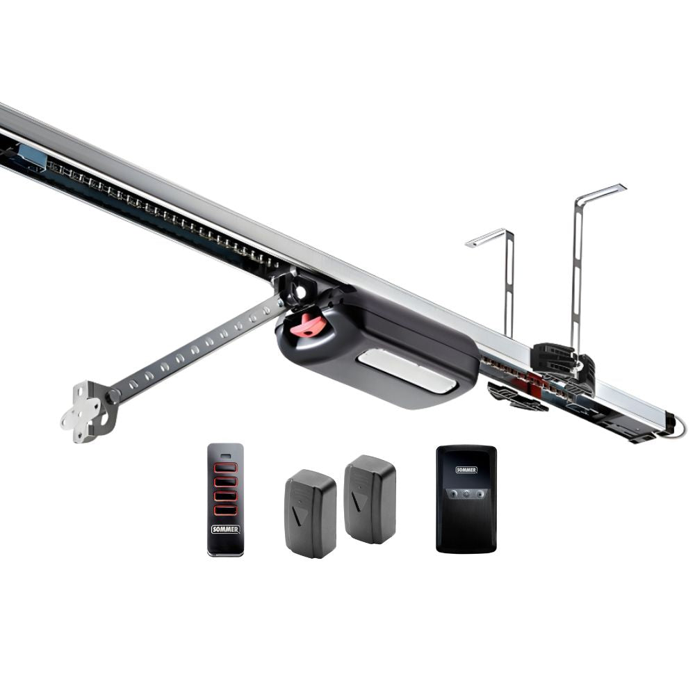 Sommer 2060 pro+ garage door opener with rail assembly and mounting hardware