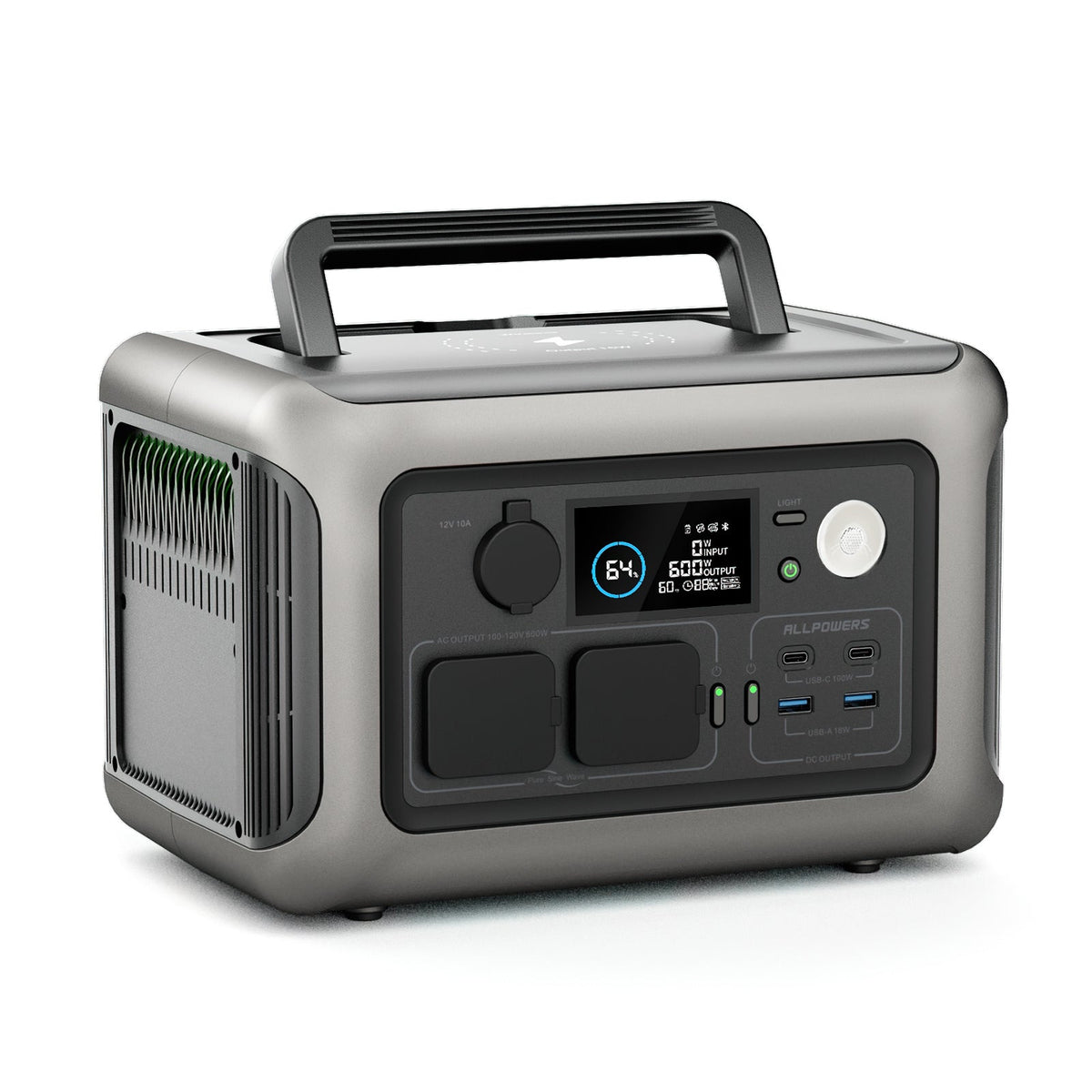 ALLPOWERS R600 portable power station, 600W output and 299Wh LiFePO4 battery