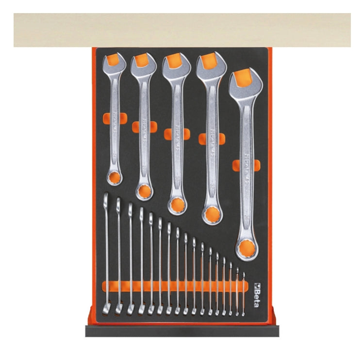 Beta drawer tray with combination wrenches in EVA foam