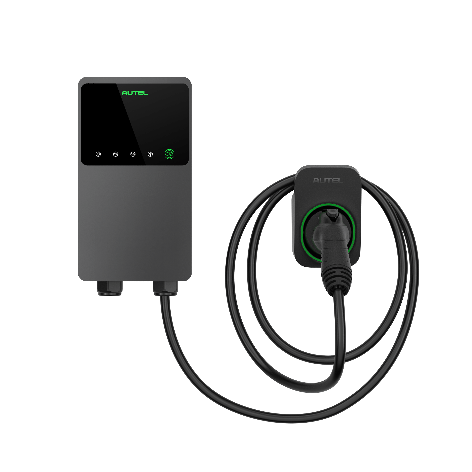 Autel AC Elite Home EV charger with connector seated in its wall holster