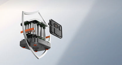 Exploded diagram of the Jackery Explorer 1500 Ultra revealing its LiFePO4 battery cells and control board