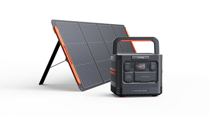 Jackery Explorer 1500 Ultra paired with a 200W foldable solar panel for off-grid charging