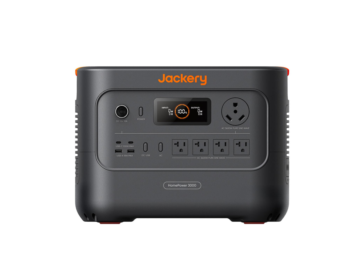 Jackery HomePower 3000 portable power station front view on white background