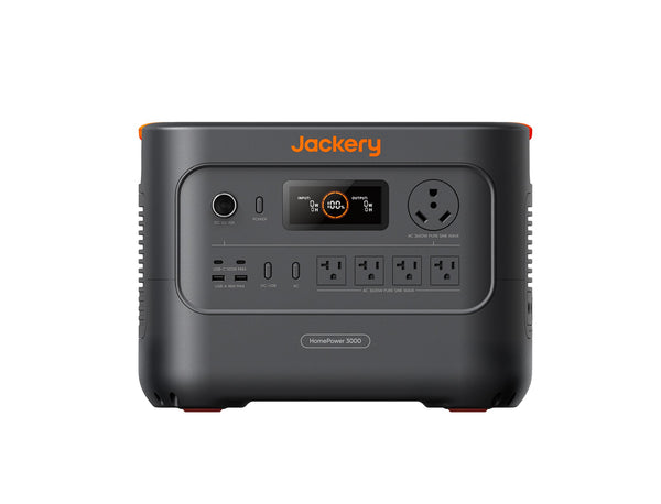 Jackery HomePower 3000 portable power station front view on white background