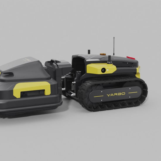 Yarbo lawn mower module, cutting deck detail and mowing on uneven ground