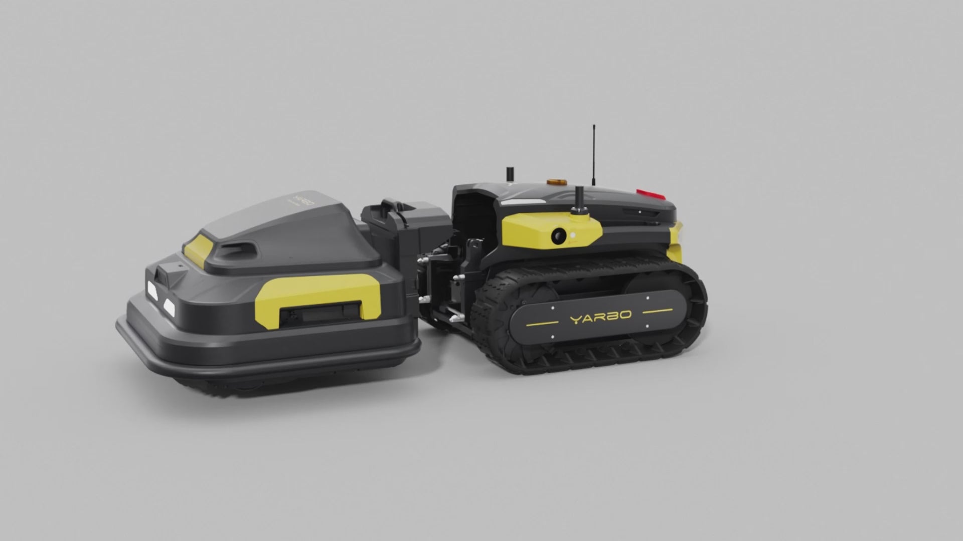 Yarbo lawn mower module, cutting deck detail and mowing on uneven ground