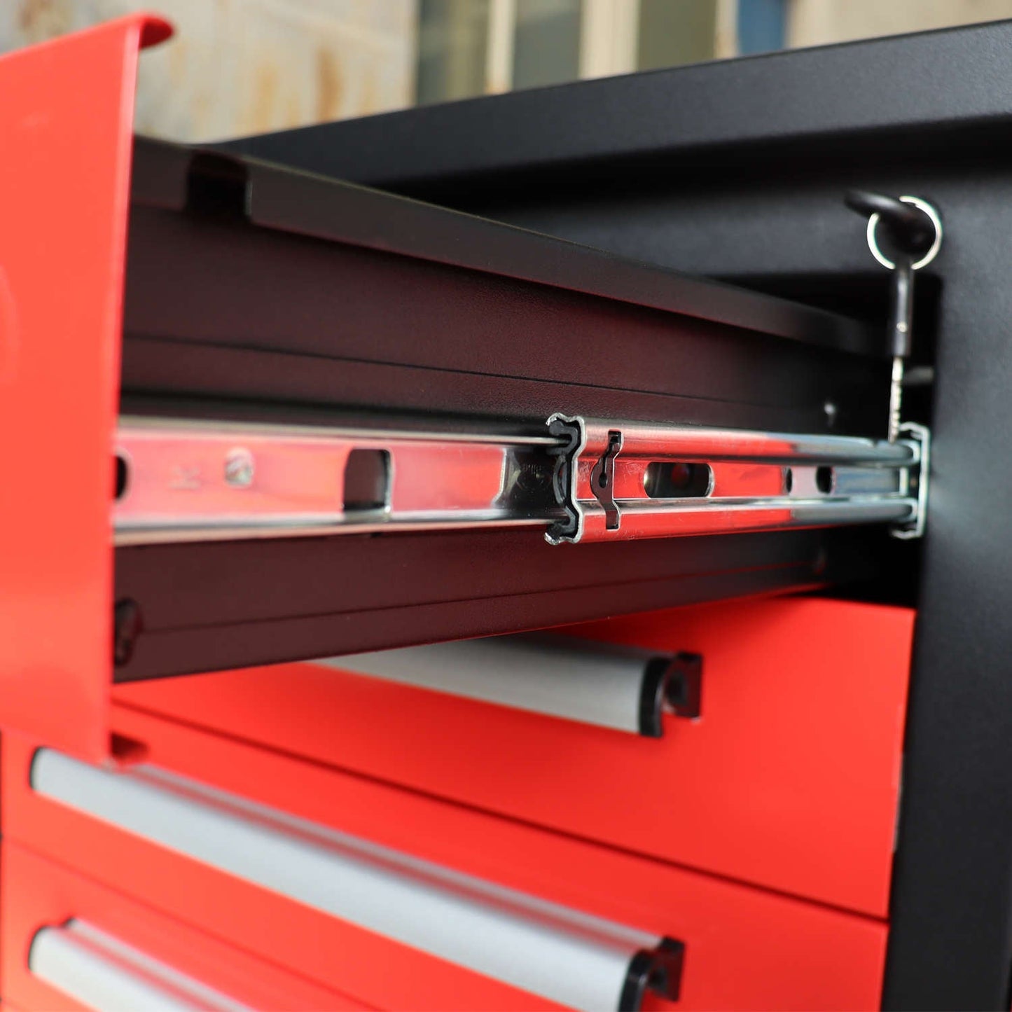 10 ft Steel Workbench Cabinet, 35 Drawer Garage Tool Storage System