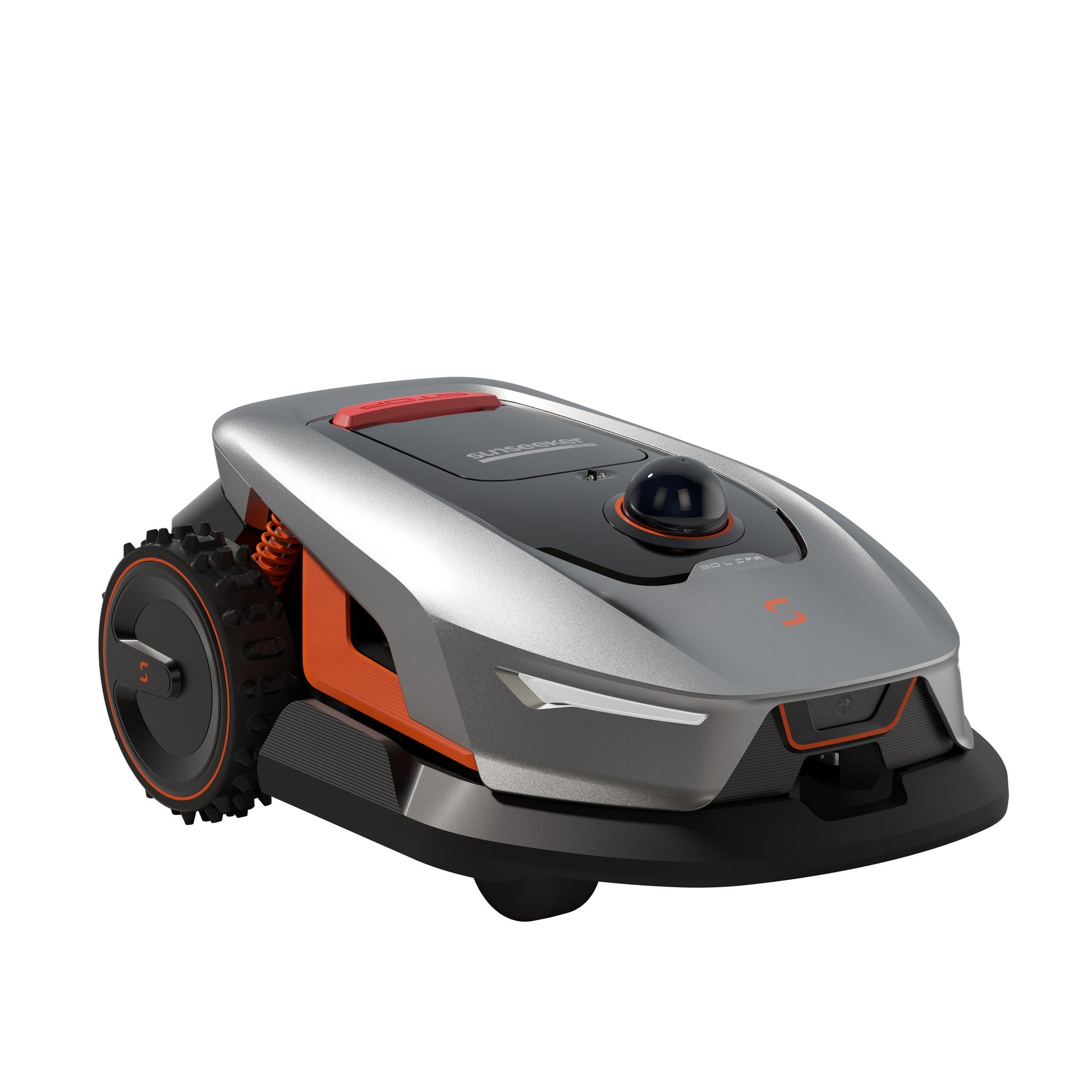 Sunseeker X4 robotic lawn mower, front three-quarter view